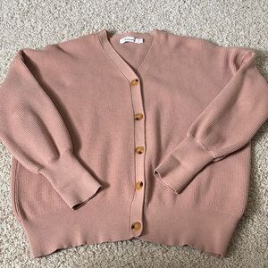 Elegant Mauve Cardigan Sweater